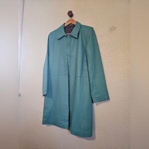 Vintage Women's Newport News Teal Leather Jacket